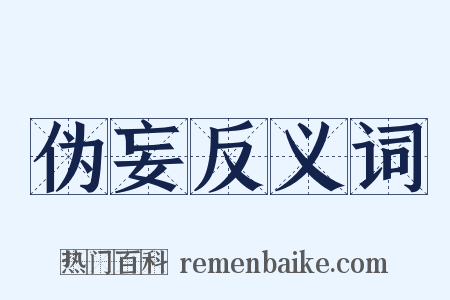 伪妄反义词是什么意思的图片